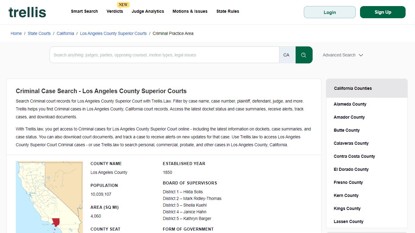 Criminal Case Search - Los Angeles County Superior Courts